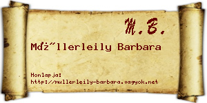 Müllerleily Barbara névjegykártya